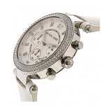 Michael Kors Parker White Dial White Leather Strap Watch for Women - MK2277