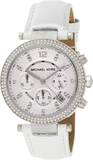 Michael Kors Parker White Dial White Leather Strap Watch for Women - MK2277