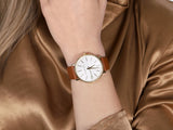 Michael Kors Pyper Quartz Silver Dial Brown Leather Watch For Women - MK2740