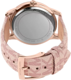 Michael Kors Tibby Multifunction Rose Gold Dial Pink Leather Strap Watch For Women - MK2955