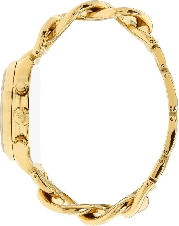 Michael Kors Runway Twist Gold Dial Gold Stainless Steel Strap Watch for Women - MK3131