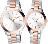 Michael Kors Runway White Dial Two Tone Stainless Steel Strp Watch for Women - MK3204A