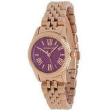 Michael Kors Lexington Quartz Pink Dial Rose Gold Steel Strap Watch For Women - MK3273