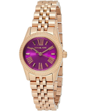 Michael Kors Lexington Quartz Pink Dial Rose Gold Steel Strap Watch For Women - MK3273