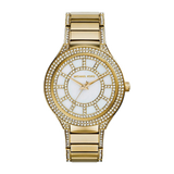 Michael Kors Kerry Mother of Pearl Dial Gold Steel Strap Watch for Women - MK3312