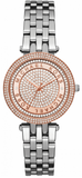 Michael Kors Darci Rose Gold Dial Silver Steel Strap Watch for Women - MK3446