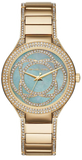 Michael Kors Kerry Mother of Pearl Dial Gold Steel Strap Watch for Women - MK3481