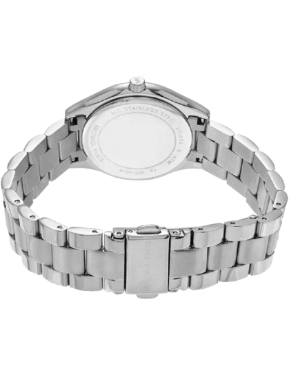 Michael Kors Mini Slim Runway Silver Dial Silver Steel Strap Watch for Women - MK3514