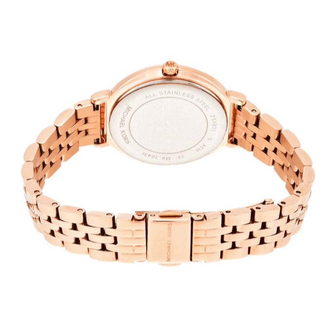 Michael Kors Cinthia Mother of Pearl Rose Gold Dial Rose Gold Steel Strap Watch for Women - MK3643