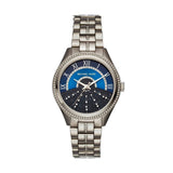 Michael Kors Lauryn Blue Dial Silver Steel Strap Watch for Women - MK3720