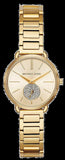 Michael Kors Portia Quartz Gold Dial Gold Steel Strap Watch For Women - MK3838