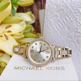 Michael Kors Sofie Quartz Gold Dial Gold Steel Strap Watch For Women - MK3881