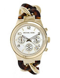 Michael Kors Runway Gold Dial Two Tone Steel Strap Watch for Women - MK4222