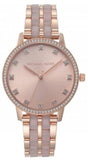 Michael Kors Melissa Analog Rose Gold Dial Rose Gold Steel Strap Watch For Women - MK4396