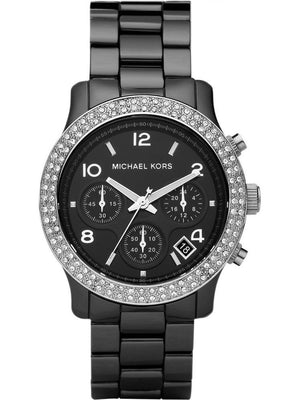 Michael Kors Runway Black Dial Black Steel Strap Watch for Women - MK5190