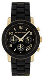 Michael Kors Runway Black Dial Black Silicone Strap Watch for Women - MK5191