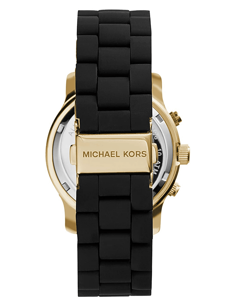 Michael Kors Runway Black Dial Black Silicone Strap Watch for Women - MK5191