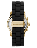 Michael Kors Runway Black Dial Black Silicone Strap Watch for Women - MK5191