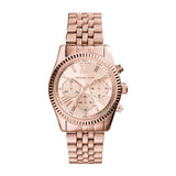 Michael Kors Lexington Rose Gold Dial Rose Gold Steel Strap Watch for Women - MK5569