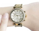 Michael Kors Parker Gold Dial Gold Steel Strap Watch for Women - MK5632