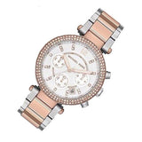 Michael Kors Parker White Dial Two Tone Steel Strap Watch for Women - MK5820