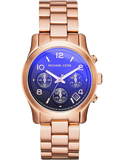 Michael Kors Runway Iridescent Dial Rose Gold Steel Strap Watch for Women - MK5940