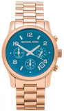 Michael Kors Runway Iridescent Dial Rose Gold Steel Strap Watch for Women - MK5940