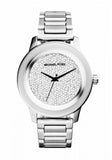 Michael Kors Kinley Diamond Pave Silver Dial Silver Steel Strap Watch for Women - MK5996