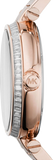 Michael Kors Skylar Maroon Dial Rose Gold Steel Strap Watch for Women - MK6086