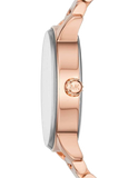 Michael Kors Bryn Rose Gold Dial Two Tone Steel Strap Watch for Women - MK6135