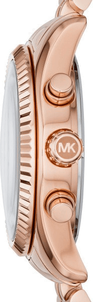 Michael Kors Lexington Purple Dial Rose Gold Steel Strap Watch For Women - MK6207
