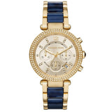 Michael Kors Parker Gold Dial Two Tone Steel Strap Watch for Women - MK6238