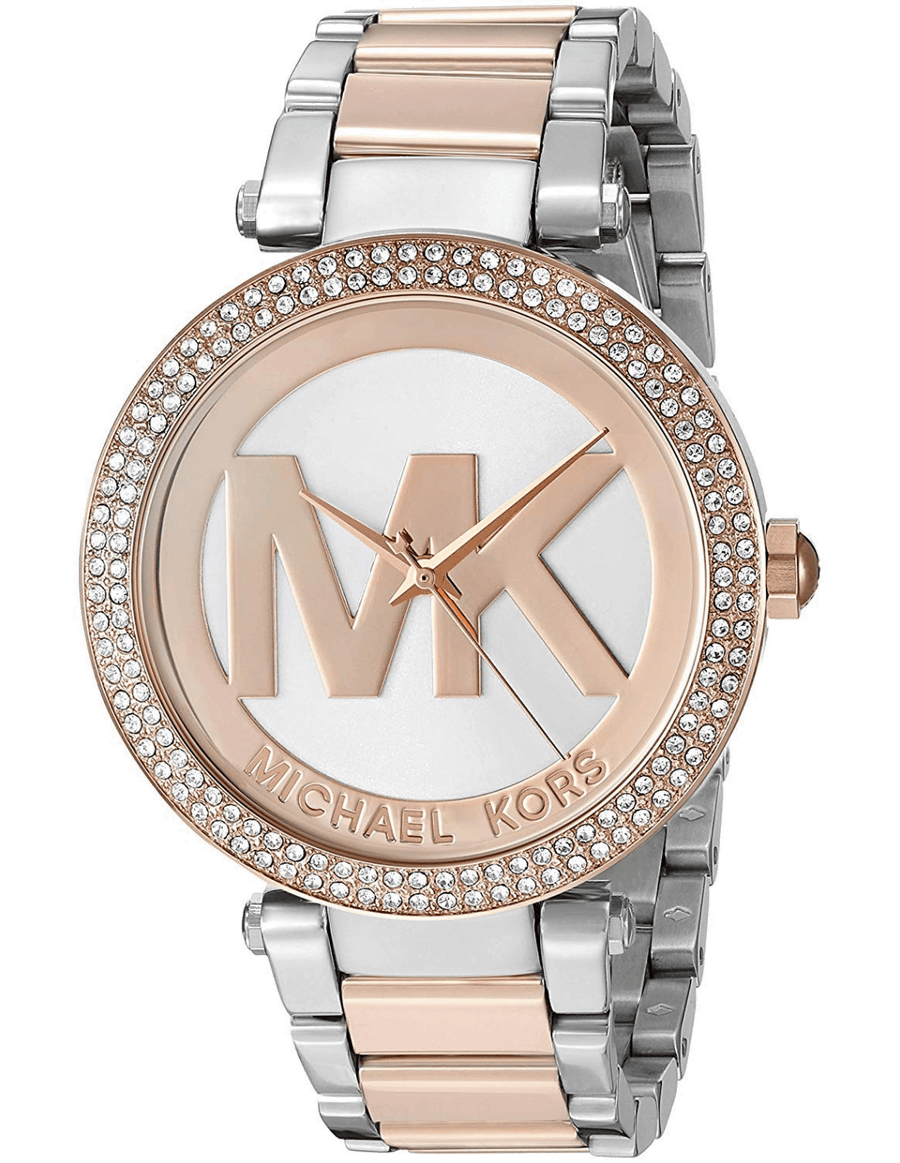 Michael Kors Parker Gold Dial Two Tone Steel Strap Watch for Women - MK6314