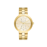 Michael Kors Garner Quartz Gold Dial Gold Steel Strap Watch For Women - MK6408