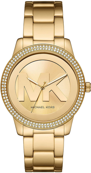 Michael Kors Tibby Three Hand Gold Dial Gold Steel Strap Watch For Women - MK6879