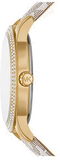 Michael Kors Tibby Multifunction Silver Dial White Leather Strap Watch For Women - MK6967