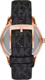 Michael Kors Tibby Multifunction Black Dial Black Leather Strap Watch For Women - MK6968