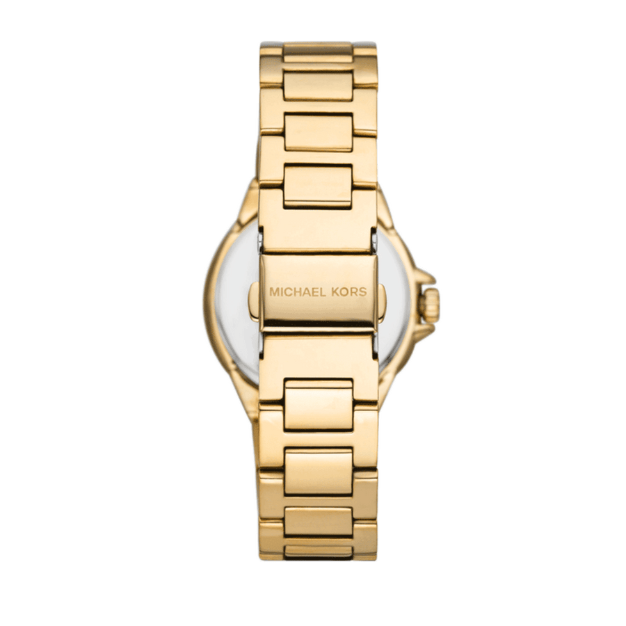 Michael Kors Camille Quartz White Dial Gold Steel Strap Watch For Women - MK7255