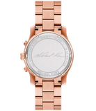 Michael Kors Runway Chronograph Rose Gold Dial Rose Gold Steel Strap Watch For Women - MK7324