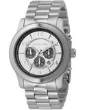 Michael Kors Runway Chronograph Silver Dial Silver Steel Strap Watch for Men - MK8060