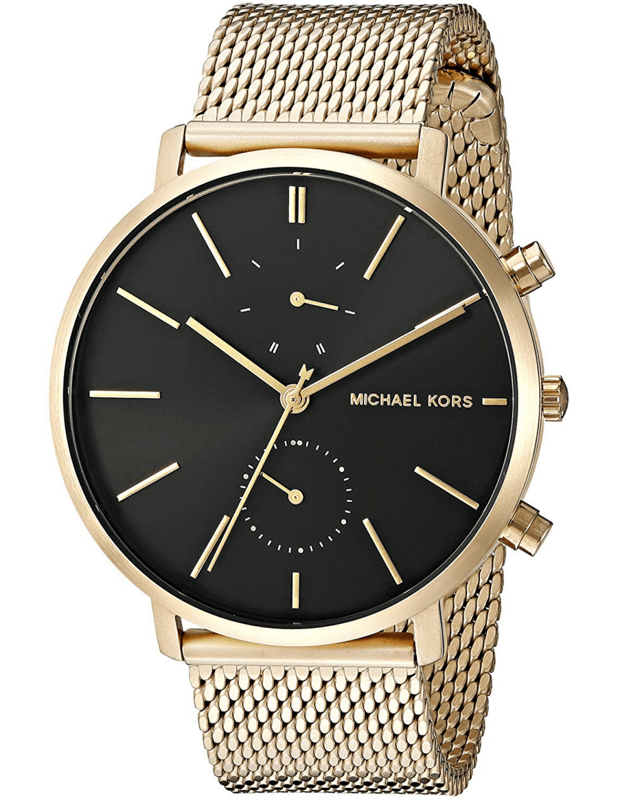 Michael Kors Jaryn Black Dial Gold Steel Strap Watch for Men - MK8503