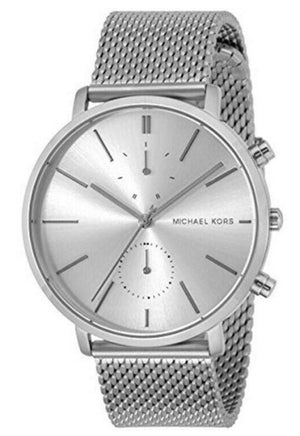 Michael Kors Jaryn Silver Dial Silver Mesh Bracelet Watch for Men - MK8541