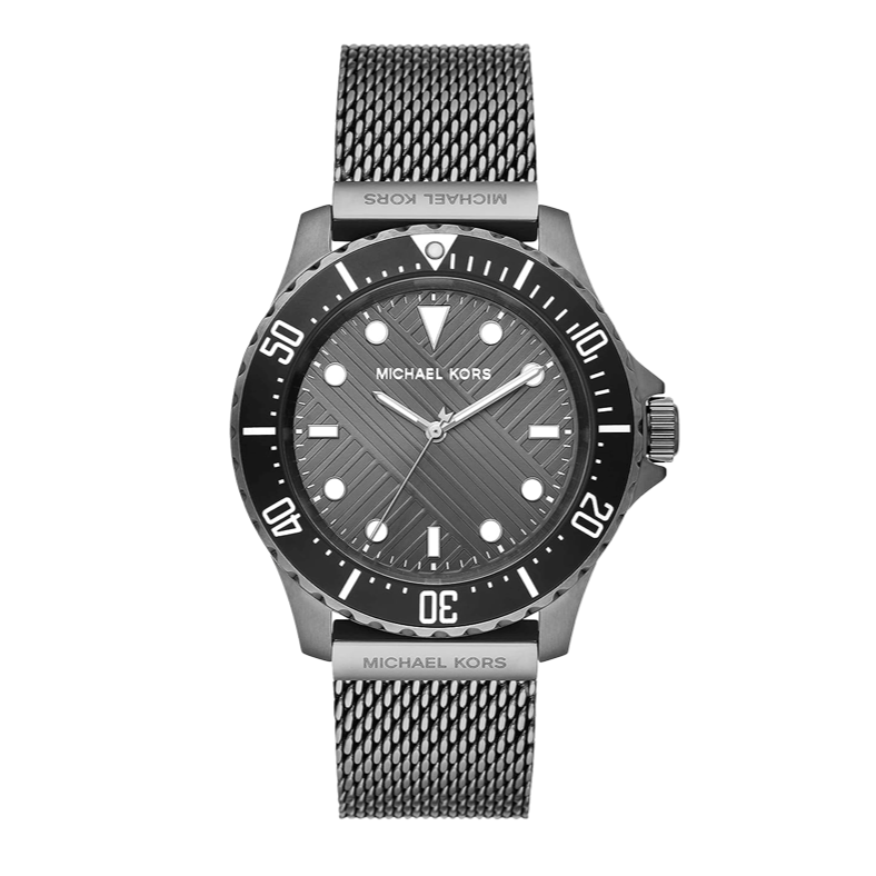 Michael Kors Everest Quartz Grey Dial Grey Mesh Bracelet Watch For Men - MK9093