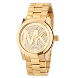 Michael Kors Runway Gold Dial Gold Steel Strap Watch for Women - MK5706