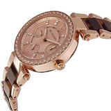 Michael Kors Parker Rose Gold Dial Two Tone Steel Strap Watch for Women - MK6239