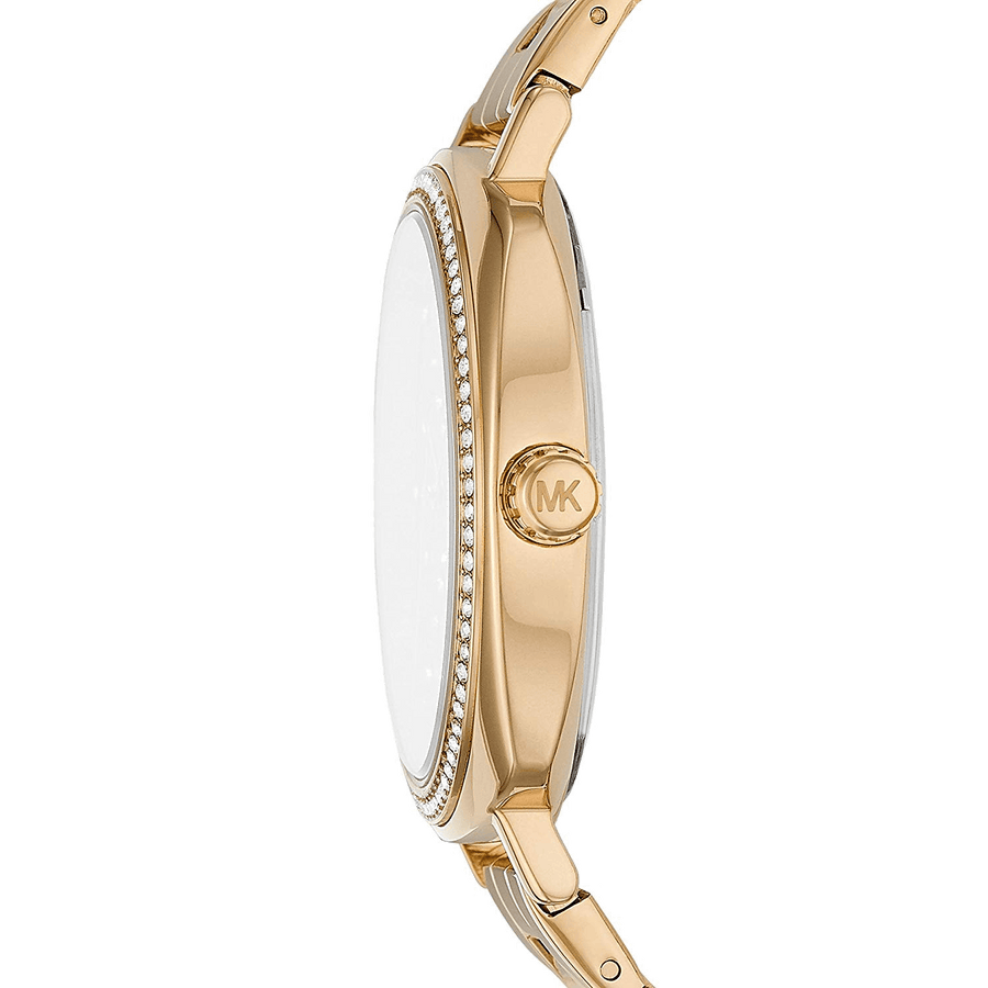 Michael Kors Nia Quartz Gold Dial Gold Steel Strap Watch For Women - MK3989