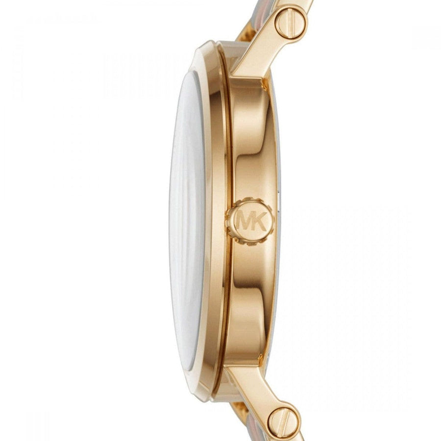 Michael Kors Norie Gold Dial Two Tone Steel Strap Watch for Women - MK3586