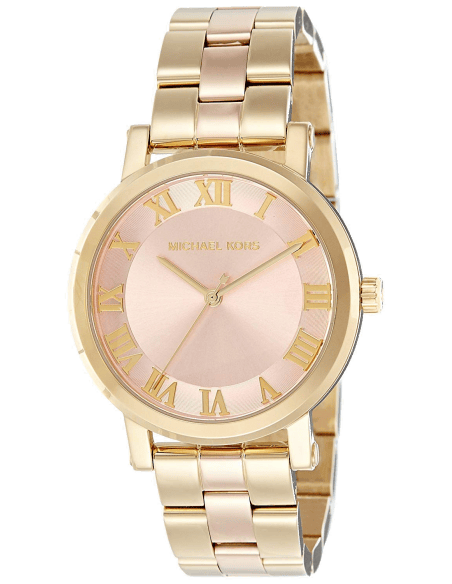 Michael Kors Norie Gold Dial Two Tone Steel Strap Watch for Women - MK3586