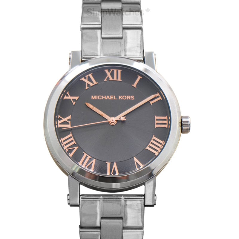 Michael Kors Norie Grey Dial Silver Stainless Steel Strap Watch for Women - MK3559