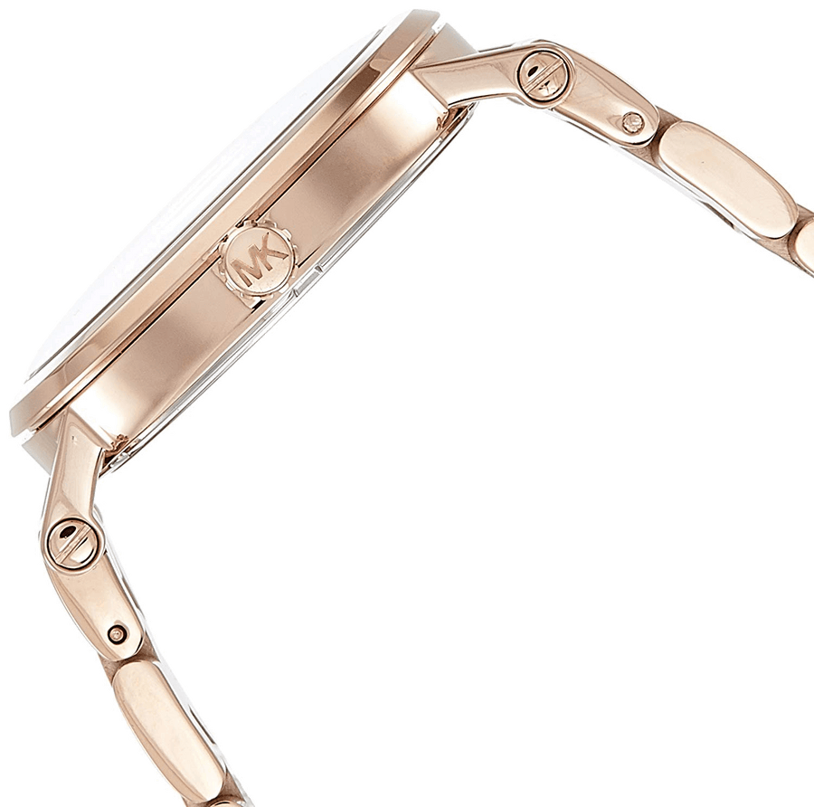 Michael Kors Norie Rose Gold Dial Rose Gold Steel Strap Watch for Women - MK3561